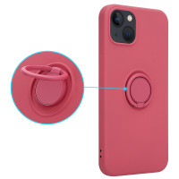  Silicon RING Case Samsung A12 Light Red