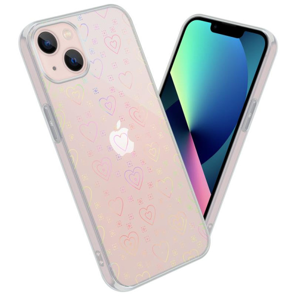 Maxximus Back Cover Σιλικόνης MX HOLO HEART IPHONE 12 PRO MAX CLEAR