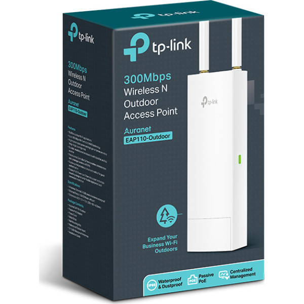 TP-LINK EAP110-Outdoor v3 Access Point Wi‑Fi 4 Single Band (2.4GHz) για Εξωτερική τοποθέτηση