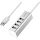Hoco HB1 USB 2.0 Hub 4 Θυρών με σύνδεση USB-A και Φόρτιση Ασημί Hoco HB1 USB 2.0 Hub 4 Θυρών με σύνδεση USB-A και Φόρτιση Ασημί