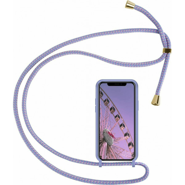 Θήκη Σιλικόνης με Κορδόνι για Για Apple iPhone 7/8 Plus Μωβ