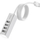 Hoco HB1 USB 2.0 Hub 4 Θυρών με σύνδεση USB-A και Φόρτιση Ασημί Hoco HB1 USB 2.0 Hub 4 Θυρών με σύνδεση USB-A και Φόρτιση Ασημί