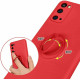  Silicon RING Case Samsung A12 Light Red