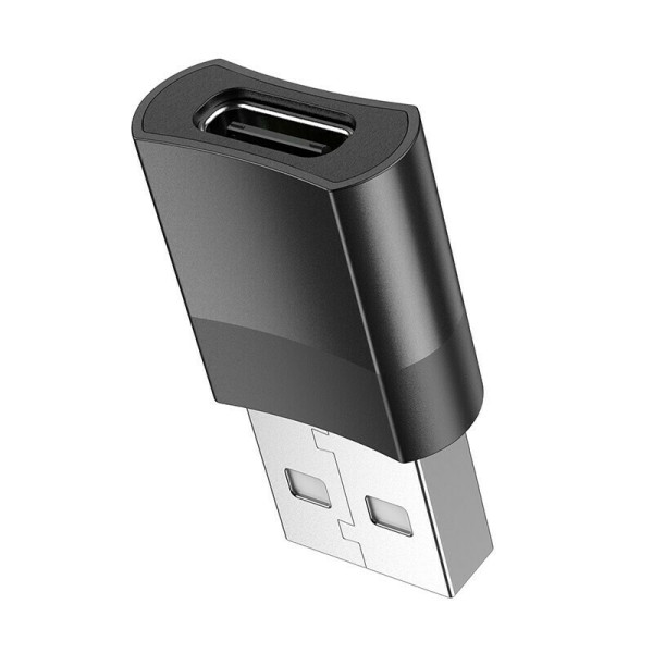 Hoco UA17 αντάπτορας OTG USB-C σε USB-A, μαύρο
