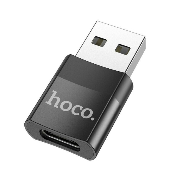 Hoco UA17 αντάπτορας OTG USB-C σε USB-A, μαύρο
