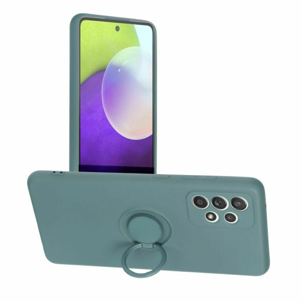 Θήκη Σιλικόνης Ring Case Samsung Galaxy A52 4G /A52 5G /A52s 5G - Πράσινο Σκούρο