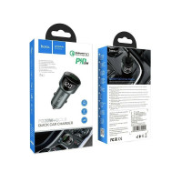 Hoco Φορτιστής Αυτοκινήτου Μαύρος Z42 20W Συνολικής Έντασης 3A Γρήγορης Φόρτισης με Θύρες: 1xUSB 1xType-C και Βολτόμετρο Μπαταρίας Γκρι Hoco Φορτιστής Αυτοκινήτου Μαύρος Z42 20W Συνολικής Έντασης 3A Γρήγορης Φόρτισης με Θύρες: 1xUSB 1xType-C και Βολτόμετρο Μπαταρίας Γκρι