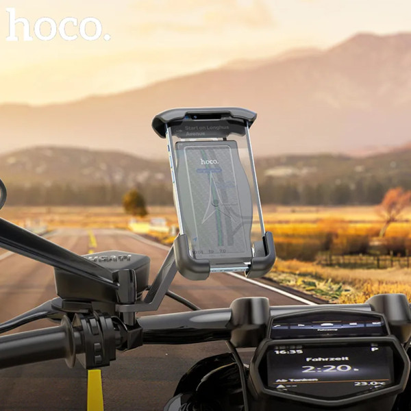Hoco CA119 Βάση Κινητού Μοτοσυκλέτας με Ρυθμιζόμενο Βραχίονα 4.5-6.9" για τον Καθρέπτη 