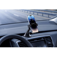 XO C120 with suction cup Βάση Κινητού Αυτοκινήτου με Ρυθμιζόμενα Άγκιστρα Μαύρη