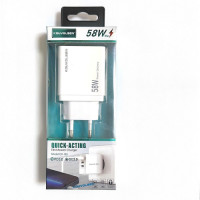 Φορτιστής Χωρίς Καλώδιο με Θύρα USB-A και 2 Θύρες USB-C 58W Quick Charge 3.0 Λευκός (Kouvolsen CX-120)