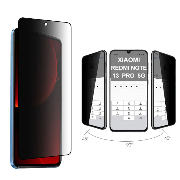 Full Face Tempered glass Privacy / Αντιχαρακτικό Γυαλί Πλήρους Οθόνης 6D Για Xiaomi Redmi Note 13 Pro 4G/5G /Poco X6 5G Full Face Tempered glass Privacy / Αντιχαρακτικό Γυαλί Πλήρους Οθόνης 6D Για Xiaomi Redmi Note 13 Pro 4G/5G /Poco X6 5G