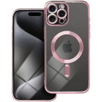 Θήκη Back Cover Electro Magsafe with Back Camera Lenses Για Apple iPhone 15 Pro Ροζ - Χρυσό