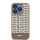 DKNY DKHMP15XPSOSPW Pu Leather Repeat Pattern Bottom Stripe Magsafe Case Iphone 15 Pro Max Brown