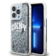 Θήκη DKNY Liquid Glitter Arch Logo Back Cover για iPhone 14 Pro, μαύρη DKHCP14LLBNAEK