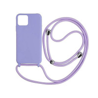 Cord Silicone Λιλά Θήκη Για Apple iPhone 16 Pro Max 5G 6,9" Με Λουρί Λιλά