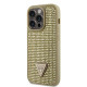 Θήκη Guess Rhinestones Triangle Metal Logo για iPhone 15 Pro Gold GUHCP15LHDGTPD