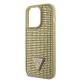 Θήκη Guess Rhinestones Triangle Metal Logo για iPhone 15 Pro Gold GUHCP15LHDGTPD