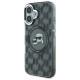 Karl Lagerfeld iPhone 16 - IML Monogram Karl and Choupette Head - MagSafe Σκληρή Θήκη με Πλαίσιο Σιλικόνης - Black - KLHMP16SHMCKMHK