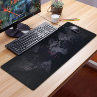 Mouse / keyboard pad "World map" 30 x 80 x 2 mm RC-K-1073 black
