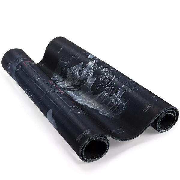 Mouse / keyboard pad "World map" 30 x 80 x 2 mm RC-K-1073 black