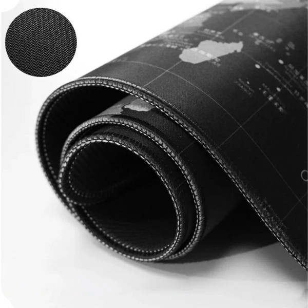 Mouse / keyboard pad "World map" 30 x 80 x 2 mm RC-K-1073 black