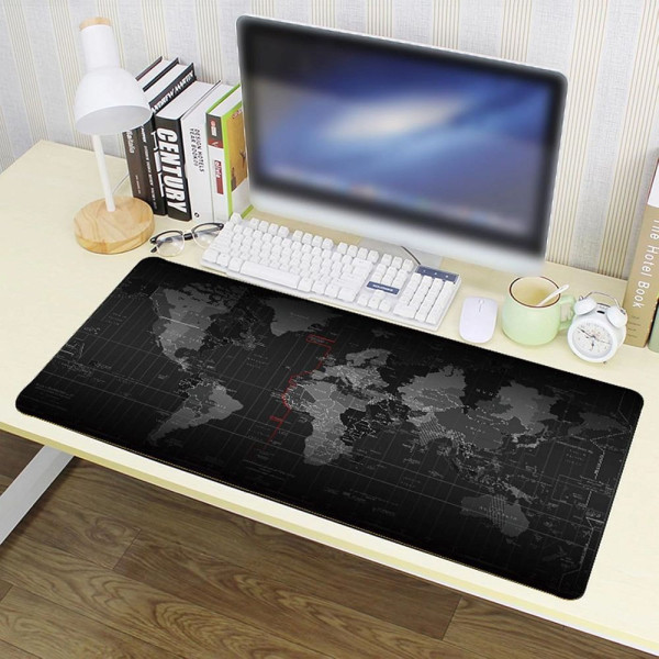 Mouse / keyboard pad "World map" 30 x 80 x 2 mm RC-K-1073 black