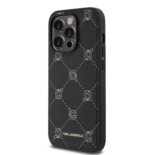 Θήκη Karl Lagerfeld PU Karl Heads Pattern MagSafe για iPhone 14 Pro Max μαύρη(KLHMP14XPGKHPHK)