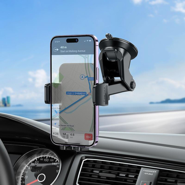 Βάση κινητού αυτοκινήτου Hoco για παρμπρίζ / ταμπλό H37 μαύρη Βάση κινητού αυτοκινήτου Hoco για παρμπρίζ / ταμπλό H37 μαύρη