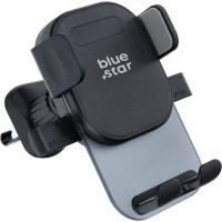 Blue Star Βάση Κινητού Αυτοκινήτου Auto Lock Holder X2 με Ρυθμιζόμενα Άγκιστρα Μαύρη