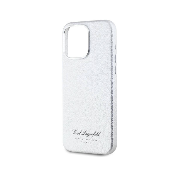 Karl Lagerfeld Grained PU Hotel RSG Case for iPhone 15 Pro Max Grey KLHCP15XPGWCMKHG
