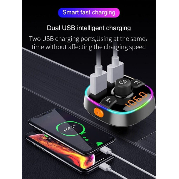 FM Transmitter OEM FM Transmitter MP3 with Bluetooth 5.0 + memory card reader + 2x USB QC3.0 BC52L FM Transmitter OEM FM Transmitter MP3 with Bluetooth 5.0 + memory card reader + 2x USB QC3.0 BC52L