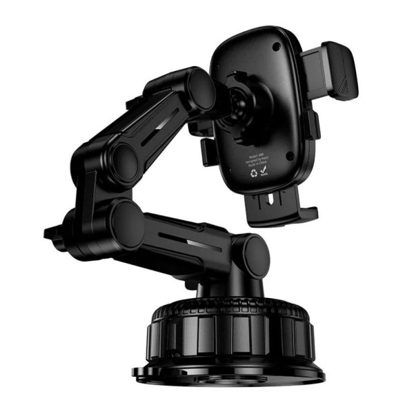 Hoco H89 Βάση Τηλεφώνου Crown Large Αυτοκίνητο Βεντούζα Μαύρη