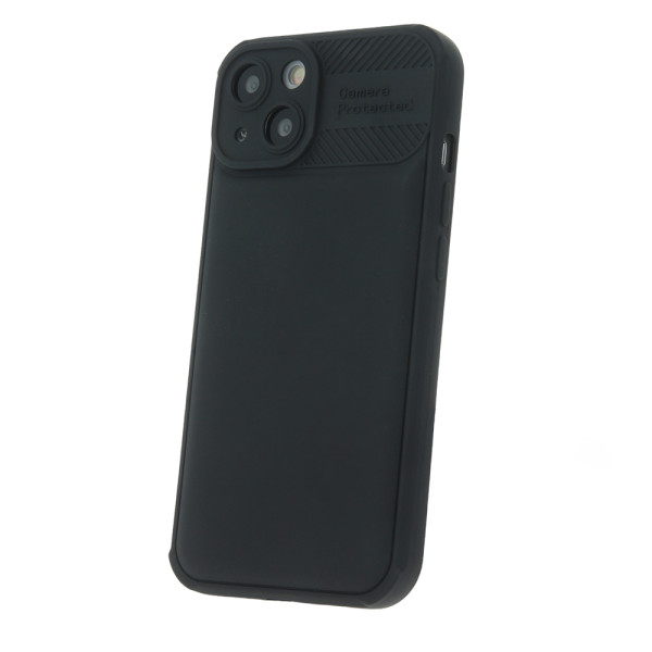 Θήκη Σιλικόνης Με Προστασία Κάμερας Για Apple iPhone 15 6,1" Μαύρη
