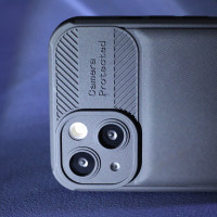 Θήκη Σιλικόνης Με Προστασία Κάμερας Για Apple iPhone 15 6,1" Μαύρη