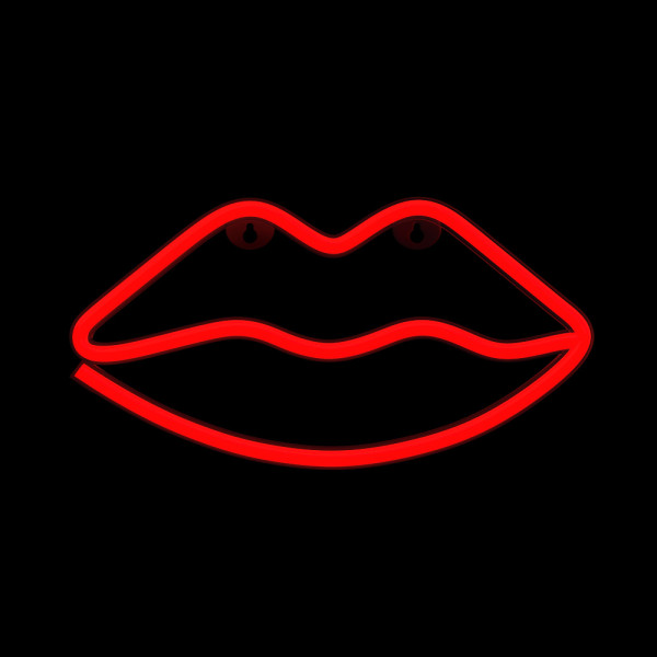 Νέον LED LIPS κόκκινο Bat + USB Forever FLNE08 Light