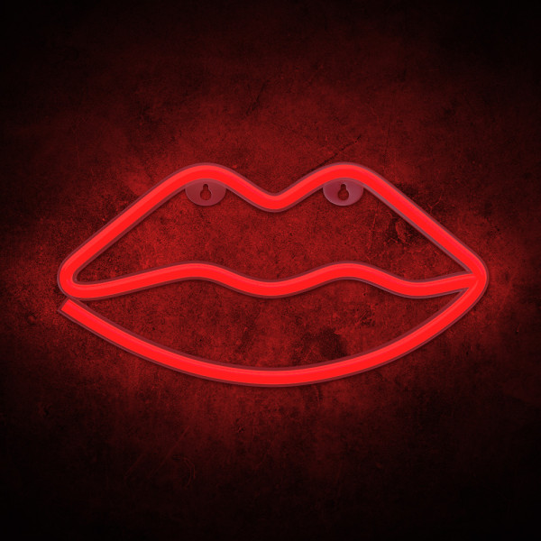 Νέον LED LIPS κόκκινο Bat + USB Forever FLNE08 Light