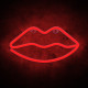 Νέον LED LIPS κόκκινο Bat + USB Forever FLNE08 Light