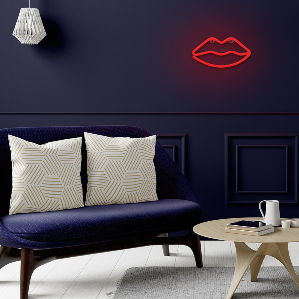 Νέον LED LIPS κόκκινο Bat + USB Forever FLNE08 Light