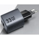 Φορτιστής τηλεφώνου Forcell F-Energy GaN USB C + USB A QC4.0 PD 3A 33W VT-31 σε γκρι χρώμα Φορτιστής τηλεφώνου Forcell F-Energy GaN USB C + USB A QC4.0 PD 3A 33W VT-31 σε γκρι χρώμα