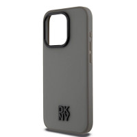 DKNY Δερμάτινη θήκη Stack Logo MagSafe με σκληρό περίβλημα για iPhone 15 Pro Max (γκρι) DKNY Δερμάτινη θήκη Stack Logo MagSafe με σκληρό περίβλημα για iPhone 15 Pro Max (γκρι)