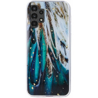 Θήκη Σιλικόνης Gold Glam Feathers Για Samsung Galaxy A54 5G