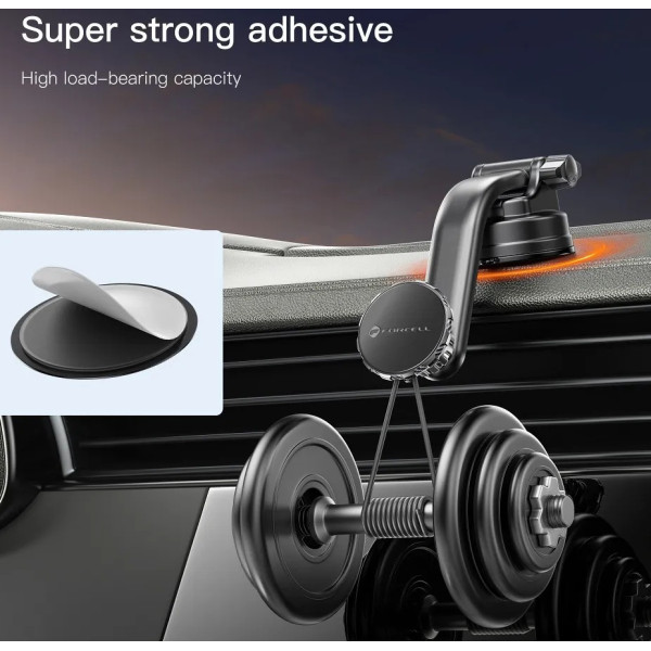 Μαγνητική βάση αυτοκινήτου Forcell F-Grip MagLuxe για Παρμπρίζ/Ταμπλό/Αεραγωγό, Μαύρη Μαγνητική βάση αυτοκινήτου Forcell F-Grip MagLuxe για Παρμπρίζ/Ταμπλό/Αεραγωγό, Μαύρη