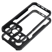 Anti-Drop Θήκη Σιλικόνης TPU με Σκληρή Διάφανη Πλάτη για iPhone 16 Pro Max - Μαύρο