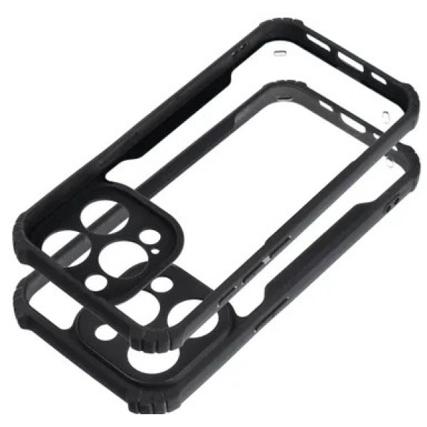 Anti-Drop Θήκη Σιλικόνης TPU με Σκληρή Διάφανη Πλάτη για iPhone 16 Pro Max - Μαύρο Anti-Drop Θήκη Σιλικόνης TPU με Σκληρή Διάφανη Πλάτη για iPhone 16 Pro Max - Μαύρο