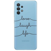 Θήκη TPU inos Samsung A325F Galaxy A32 4G Art Theme Love-Laugh-Life