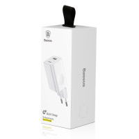 Φορτιστής Baseus Charging Quick Charger Travel Charger Adapter Wall Charger USB Quick Charge 3.0 24W QC 3.0 white (CCALL-BX02)