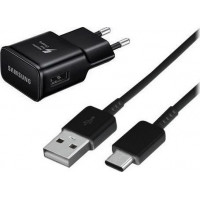 TRAVEL SAMSUNG EP-TA20EBEC USB 5V 2A/9V 1.67A + DATA EP-DG950 S8 TYPE C 1.2m BLACK BULK OR