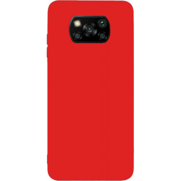 Θήκη Σιλικόνης Για Xiaomi Poco X3 NFC Κόκκινη