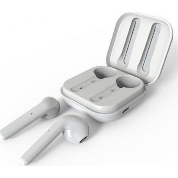 Puro Slim Pods Earbud Bluetooth Handsfree Λευκό