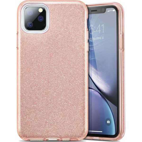 ESR Makeup Glitter Θήκη Σιλικόνης Apple iPhone 11 Pro Max - Coral